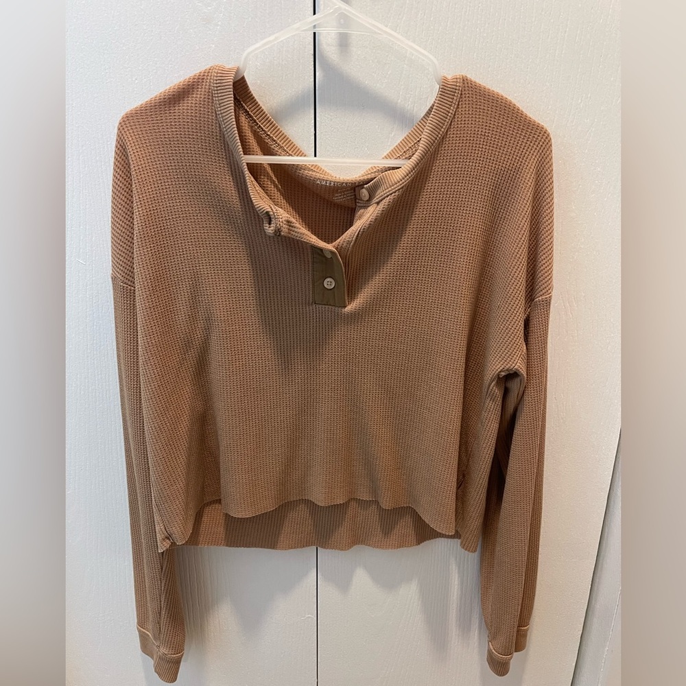 Waffle knit long sleeve